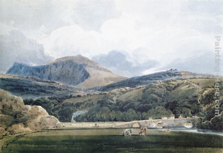 Mynnydd Mawr, North Wales painting - Thomas Girtin Mynnydd Mawr, North Wales art painting